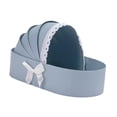 thumbnail image 1 of GUOOL Baby Shower Box Flower Box Birthday Gift Box Home Decor Cradle Floral Basket Blue, 1 of 9