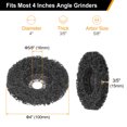thumbnail image 2 of Unique Bargains 5pcs Strip Discs Stripping Wheels 4'x5/8' Rust Remover Abrasive Discs for Remove Paint Coating Rust, Black, 2 of 6