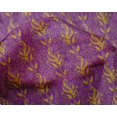 thumbnail image 4 of oneOone Silk Tabby Fabric Leaves Block Printed Fabric 1 Yard 42 Inch Wide, 4 of 4
