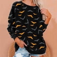 thumbnail image 1 of Chandails à Capuchon Mode pour Femmes 2023 Décontractés à Manches Longues à Col Rond Hauts Blouse Ample Chandail Graphique à Imprimé d'Halloween Rabais de 50 % Liquidation Costumes d'Halloween/Noël, 1 of 6