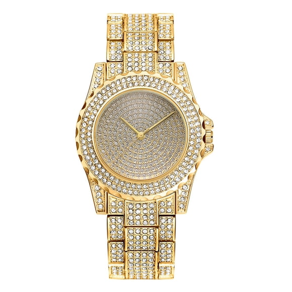 KAKOWELY Golden Alloy Women Wristwatch for Decor Use with Precise Movement and Comfortable Fit 0.35in,11.22"X1.73"X0.47"