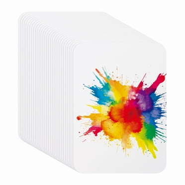 Uxcell 50 Sheets Cotton Watercolor Paper 300 GSM Paint Paper Round Corner 4x6 inch