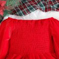 thumbnail image 4 of TopLLC Combinaison pour Fille Ma Première Robe de Noël en Velours Smocké Robe d'Automne Hiver Robe de Noël Robe d'Anniversaire Combinaisons, 4 of 4