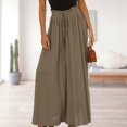 thumbnail image 4 of Women Oversized Pants Solid Color Ladies Casual Pants Boho Style Vacation Outfit, 4 of 6