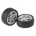 thumbnail image 1 of 2pcs Roues en Caoutchouc Pneus Accessoires Modèle de Voiture Jouets 48mm, 1 of 6