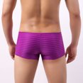 thumbnail image 4 of Sous-vêtements pour Hommes Slips Mode Tendance Rayures Confortables Taille Basse Boxeurs Slips Sexy, 4 of 7