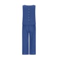 thumbnail image 4 of Mgmyaa Womens Summer 2 Piece Outfits Linen Crop Tank Tops Lounge Matching Sets & Long Track Pants Tracksuits, 4 of 8