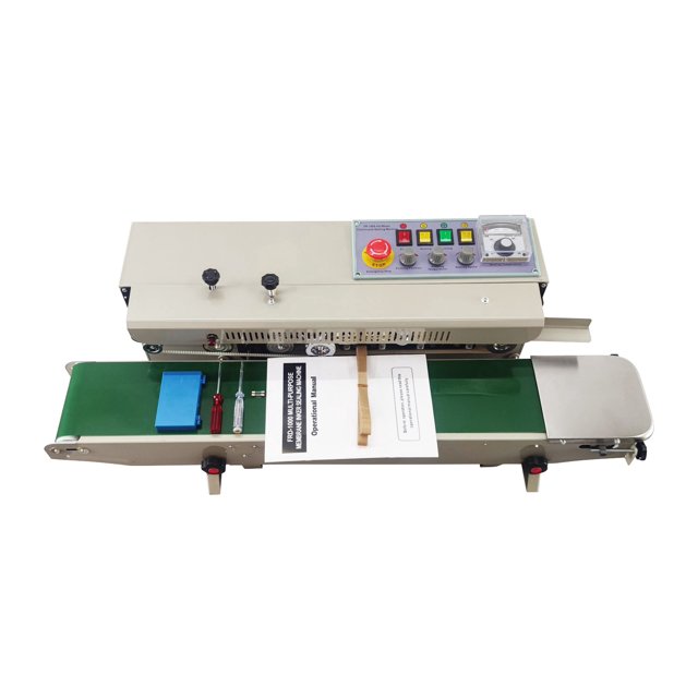 INTBUYING FRD-1000II Scelleuse de Sacs Continue Horizontale Automatique en Plastique PVC Machine de Scellage de Sacs 110V