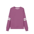 thumbnail image 4 of Yuyuzo Chandails Molletonnés pour Femmes à Manches Longues, Col Rond, Coupe Ample, Chandails à Enfiler Décontractés d'Automne, Hauts Confortables et Tendance, 4 of 6