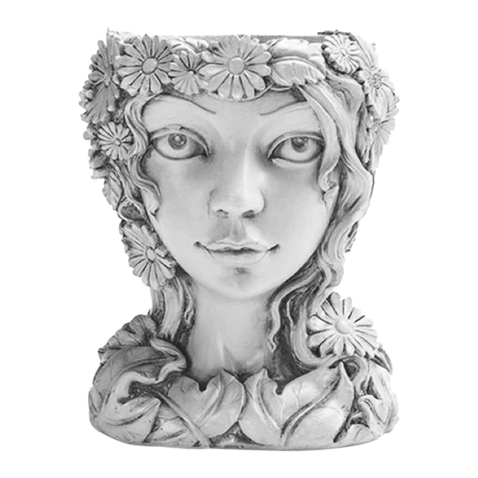 Planters Outdoor Plants Head Planter Face Flower Pot Decorative Girl Statue Planter Pot Indoor Outdoor Flower Pots Outdoor