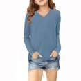thumbnail image 5 of Timegard Toddler Baby Clothes Unisex V Neck Long Sleeve Solid Color Comfy Children Boy Girls Spring, 5 of 5