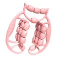 thumbnail image 1 of Milaget Rouleau de Massage à Main pour Jambes 24 Roues Outil de Massage Équipement pour Taille Rose, 1 of 9