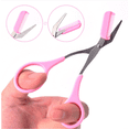 thumbnail image 3 of 3 Pcs Ciseaux de Coupe pour la Mise en Forme des Sourcils en Acier Inoxydable Peigne Épilateur Outil de Beauté, Rose, Pamplemousse, Noir, 3 of 5