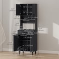 thumbnail image 3 of HOMCOM Garde-Manger de Cuisine 71 Pouces, Buffet avec Huche, Support pour Micro-Ondes avec Armoire, 3 of 10