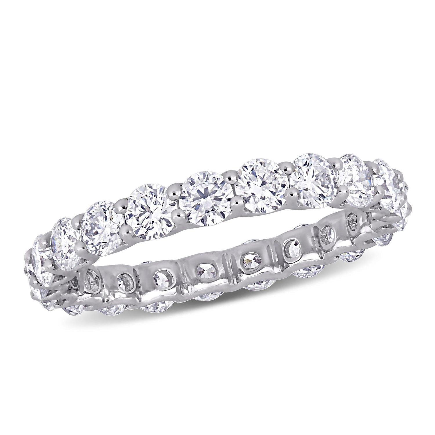 Miabella Lab-Grown Diamond 14K White Gold Anniversary Eternity Band