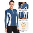 thumbnail image 5 of Charmo Womens Rash Guard Shirt Long Sleeve Raglan Sun Protection Swim Shirt Bathing Suit UPF 50, 5 of 5
