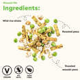 thumbnail image 2 of Laid Back Snacks / Mélange Wasabi Me (Pois au Wasabi, Bâtonnets de Riz Sauvage, Pois Rôtis), 10 x 130 g - Collation Saine, Sans Culpabilité, Faible en Gras, Riche en Fibres, alternative aux Croustilles, 2 of 6