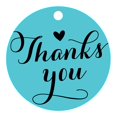 thumbnail image 1 of 100 PCS Personalized Thank You Hang Tags Custom Wedding Favors Gift Circle Paper Tags, 1 of 1