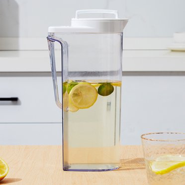 RKSTN Ustensiles de Cuisine Carafe Froide avec Couvercle, Carafes Écologiques pour Mélanger Boissons Eau pour Limonade Chaude/froide, Ensemble d'Ustensiles de Cuisine Blanc