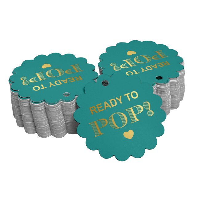 Inkdotpot Gold Foil Paper Hang Tags Ready To Pop Baby Shower Favor Tags 50 Piece