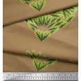 thumbnail image 3 of Soimoi Brown Rayon Fabric Pine Leaves Printed Fabric 1 Yard 56 Inch Wide, 3 of 3