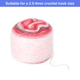 thumbnail image 4 of Unique Bargains Gradient Cake Cotton Acrylic Wool Mixed Dark Red Yarn, 300g, 3 Pack, 4 of 8