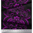 thumbnail image 3 of Soimoi Velvet Fabric Ogee Damask Print Sewing Fabric Yard 58 Inch Wide, 3 of 5