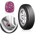 thumbnail image 4 of Valve Stem Caps, 4 Pack Handmade Crystal Rhinestone Universal Car Tire Valve Caps Chrome,Attractive Dustproof Bling Car Accessories(Rose), 4 of 7