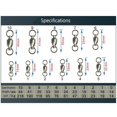thumbnail image 3 of 25Pcs Ball Bearing Fishing Swivel Line Connector Connectors Corrosion 2, 3 of 7