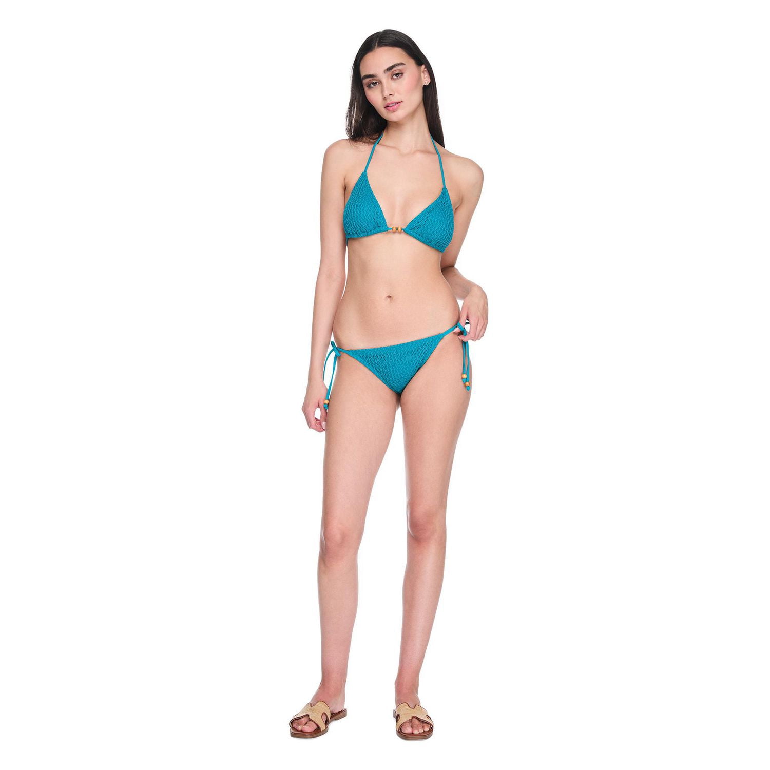 No Boundaries Women's String Bikini Top