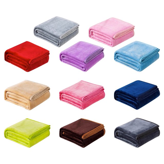 Vaidha Super Soft Warm Solid Warm Fleece Blanket Throw Rug Sofa Bedding 70x100cm