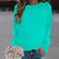 thumbnail image 2 of Yuyuzo Chandails à Col Rond pour Femmes Mode Automne 2025 Chandail à Manches Longues Tunique Décontractée Confortable T-Shirts Hauts Chemises Vert, 2 of 4