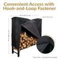 thumbnail image 4 of Sunnydaze Housse de Support de Support de Bois de Chauffage en PVC pour Extérieur, Résistante aux Intempéries, Robuste et Durable - 2 Pieds - Noir, 4 of 10