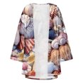 thumbnail image 5 of Nouveaux Hauts pour Femmes 2023 Mode Décontractée Col Rond Blouse Imprimée Manches Longues T-Shirt Grande Taille Automne Hauts à Boutons Chemise à Manches Longues pour Femmes, 5 of 5