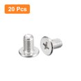 thumbnail image 3 of Unique Bargains M5x0.8x8mm Lot de 20 Vis Rondes Plates en Métal pour Machine d'Entraînement Phillips, 3 of 5