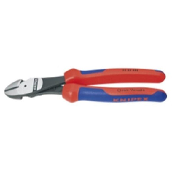 Grip On 74 22 200 High Leverage Angled Diagonal Cutters with Comfort Grip, 8 in.