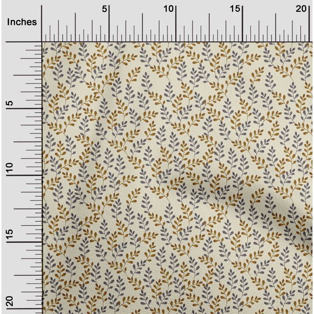 oneOone Popeline de Coton Tissu Imprimé Feuilles Feuilles Tissu BTY 42 Pouces de Large