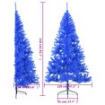 thumbnail image 4 of vidaXL Artificial Half Christmas Tree with Stand Blue 210 cm PVC, 4 of 5