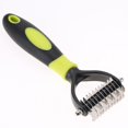 thumbnail image 3 of Deshedding Dog Brush, Dog Brush for Shedding Dog Rake Cat Brush Double Sided Undercoat Rake Comb for Detangling, Deshedding Pet Grooming Brush for Small, Medium Dogs and Cats, 3 of 7