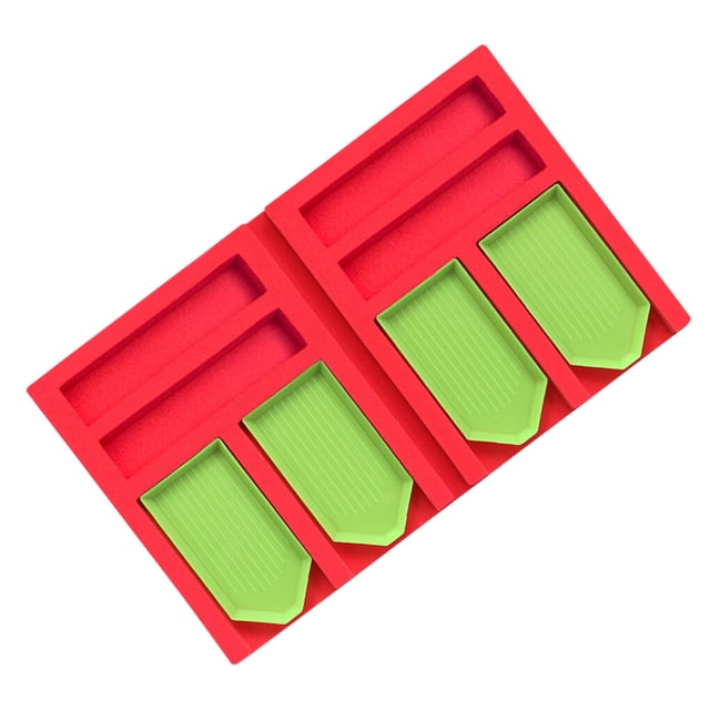 QualitChoice Painting Point Drill Tray Multi-Boat Beading Storage Tray Point Drill Pen Drill Clay Organizer Storage Box DIY Craft Red combination 1 1Set