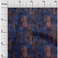 thumbnail image 2 of oneOone Rayon Dark Blue Fabric Pineapple Sewing Craft Projects Fabric Prints By Yard 56 Inch Wide, 2 of 5
