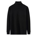 thumbnail image 1 of Pull Tricoté à Manches Longues Col Montant Couleur Unie Mode Décontractée pour Hommes, 1 of 8