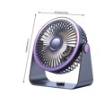 thumbnail image 2 of Small Desk Fan,Personal Fan Rechargeable,Small Tabletop Fan,USB Air Circulation Fan Eddy Rechargeable Night Light Desktop Electric Fan Portable Wall Mounted Fan for Student Dormitories, 2 of 7