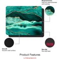 thumbnail image 3 of Green Marble Mouse Pad, Modern Waterproof Anti Slip Rubber Base Gaming Mousepad for Computer Laptop, Gold Agate Mouse Pad with Design for Women Working, 9.5x7.9 Inch, Green Agate, 3 of 5