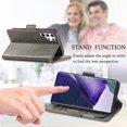 thumbnail image 4 of Case for Samsung Galaxy S22 Ultra 5G Cover Leather Wallet Folio Case Book Design Flip Magnetic Closure - Grey, 4 of 5