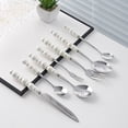 thumbnail image 1 of Birdeem 7Pcs Pearl Flatware Set, Silverware Set- Creative Stainless Steel Flatware Pearl Ceramic Handle Silverware Tableware for Kitchen Hotel Home Steak Knife Dessert Spoon Dishwasher,1 Set, 1 of 6