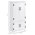 thumbnail image 3 of HOMCOM Garde-Manger de Cuisine 48 Pouces, Armoire de Rangement de Cuisine avec Étagères, Blanc, 3 of 10