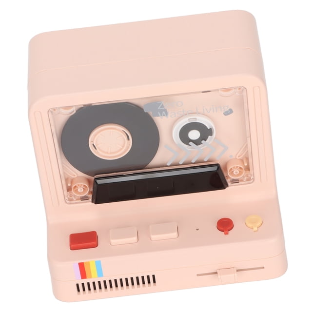 Lecteur de Cassettes Bluetooth, Haut-Parleur Rétro Stéréo Portable avec Cassette, Prend en Charge Bluetooth AUX, Veilleuse Rythmique, Aromathérapie, Disque Noir à Rotation Automatique, Mode Lecture Multiple