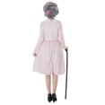 thumbnail image 4 of Floral Print Dress for Adults Grandma Style with Ruffles Elegant Garb for Seasonal Parties and Performances, 4 of 7