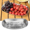thumbnail image 3 of Outdoor Vintage Dining American Tinplate Fruit Tray Camping Tableware Snack Cake Barbecue Tableware Embossed Tinplate, 3 of 5